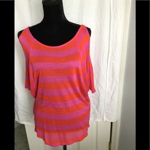 Pink & Orange Short Sleeve Top